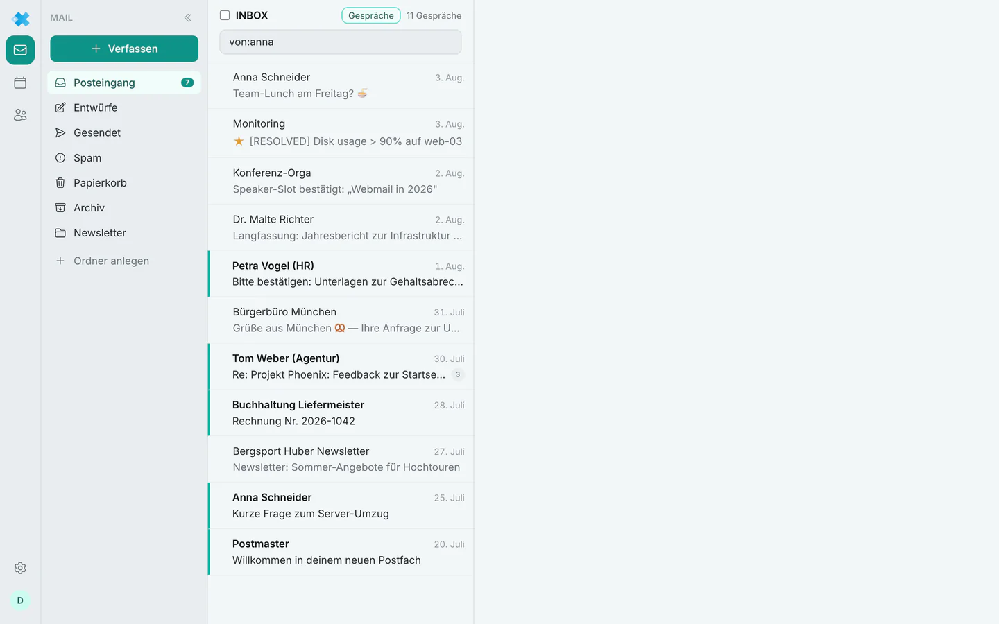 Die Suche mit einem Operator