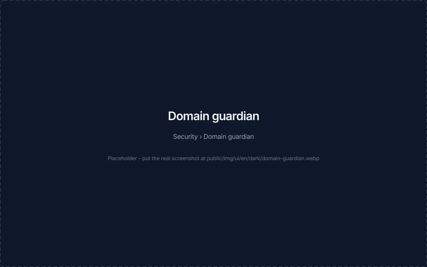 The domain guardian with endangered domains and the event log