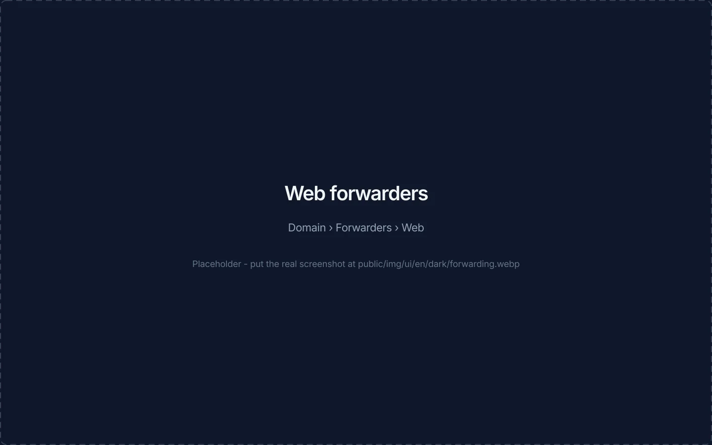 The overview of web forwarders