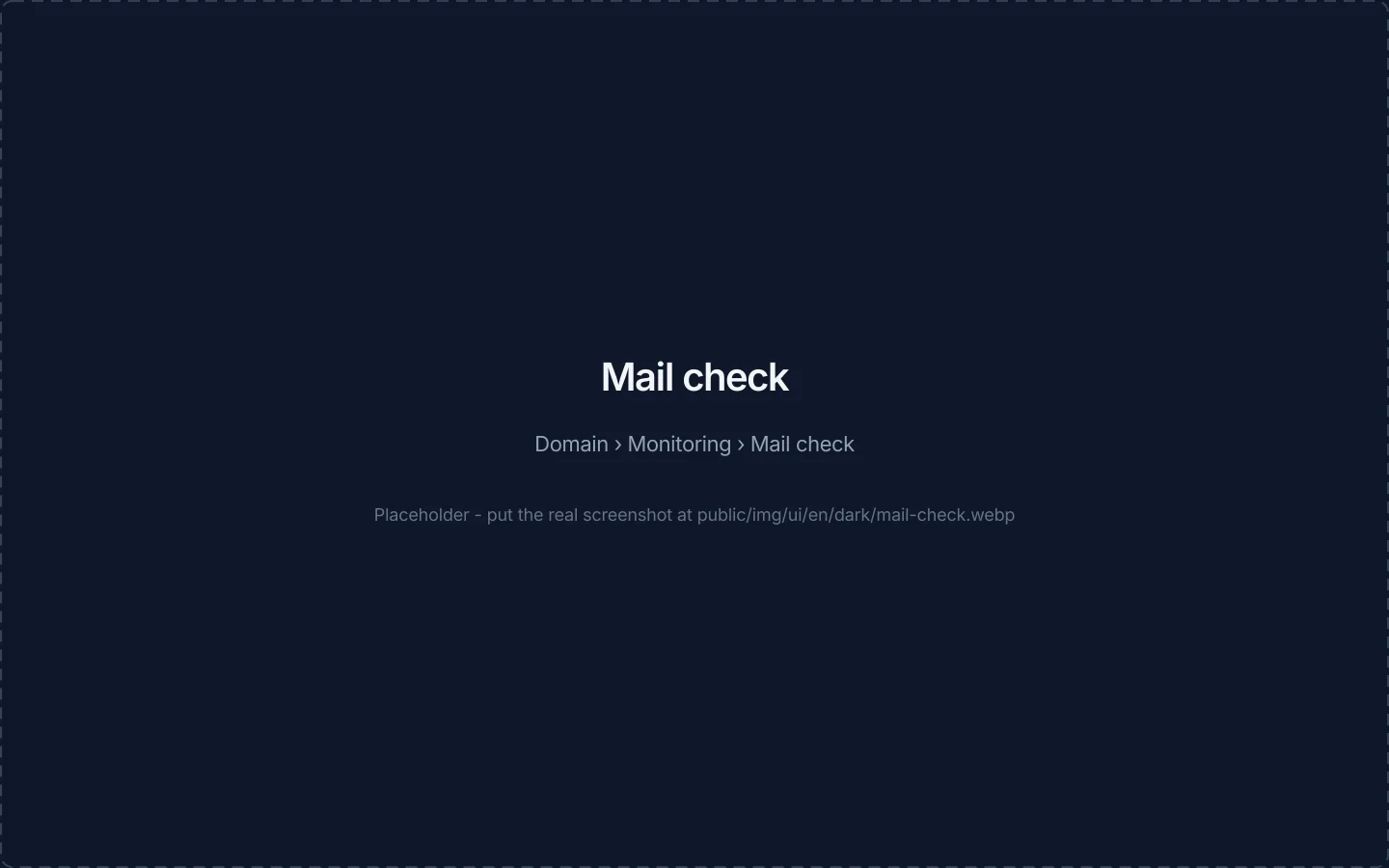 The mail check with a deliverability score and individual findings