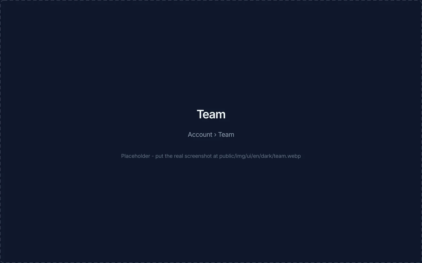 The team area with invitation and member list