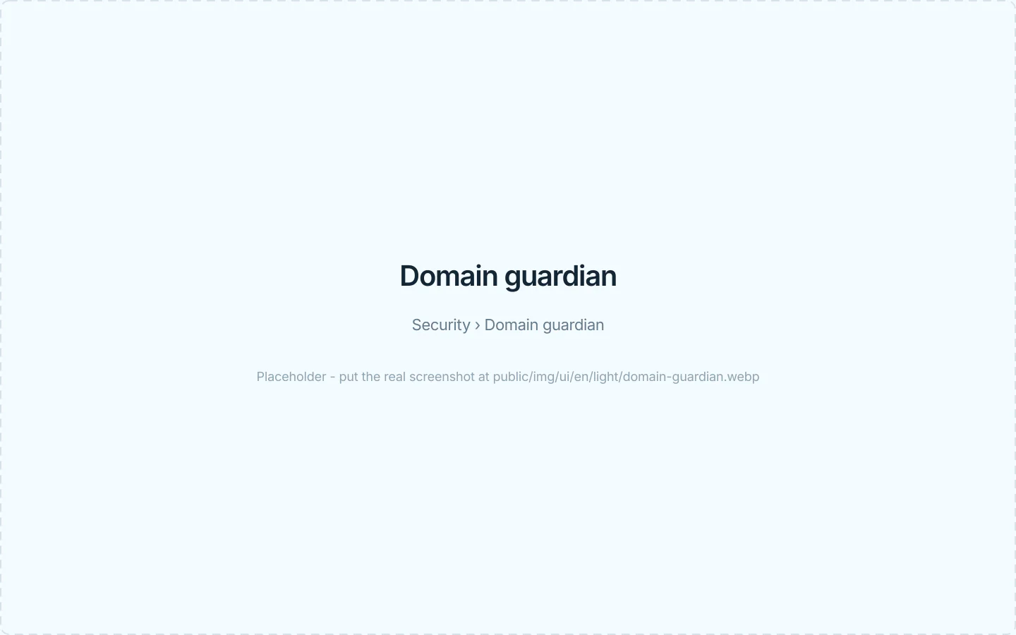 The domain guardian with endangered domains and the event log