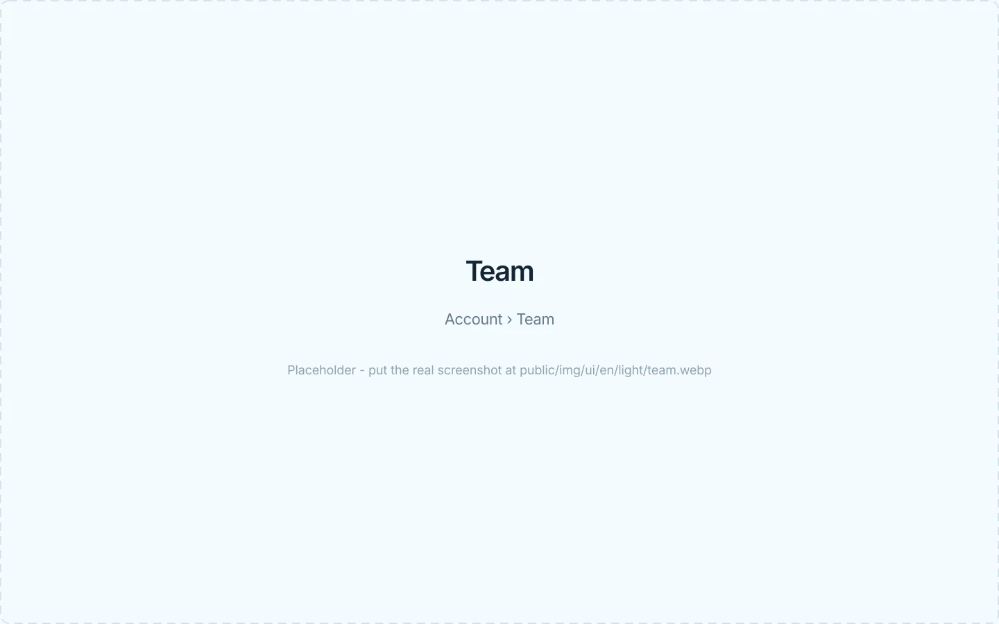 The team area with invitation and member list